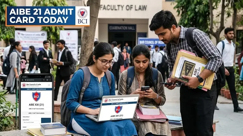 AIBE 21 Admit Card 2026 Releasing Today; Bar Council Exam Scheduled on June 7