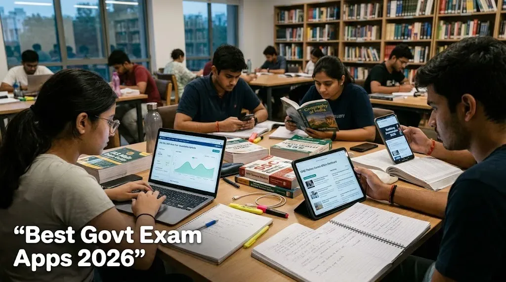 Best Government Exam Preparation Apps in 2026 (SSC, Banking, Railway & UPSC)