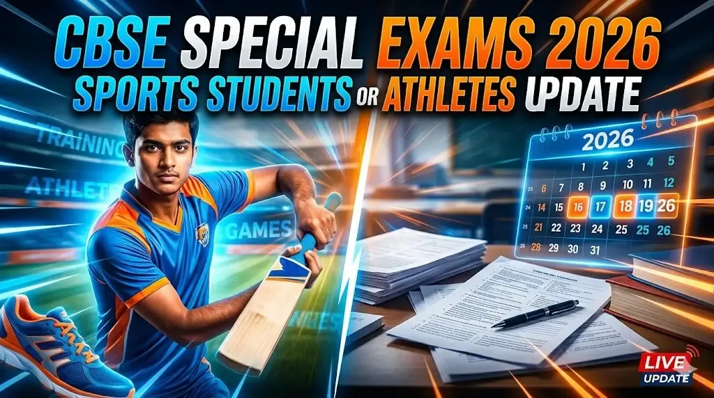 CBSE Date Sheet 2026: Special Exam Schedule for Class 12 Students Participating in National & International Sports Events