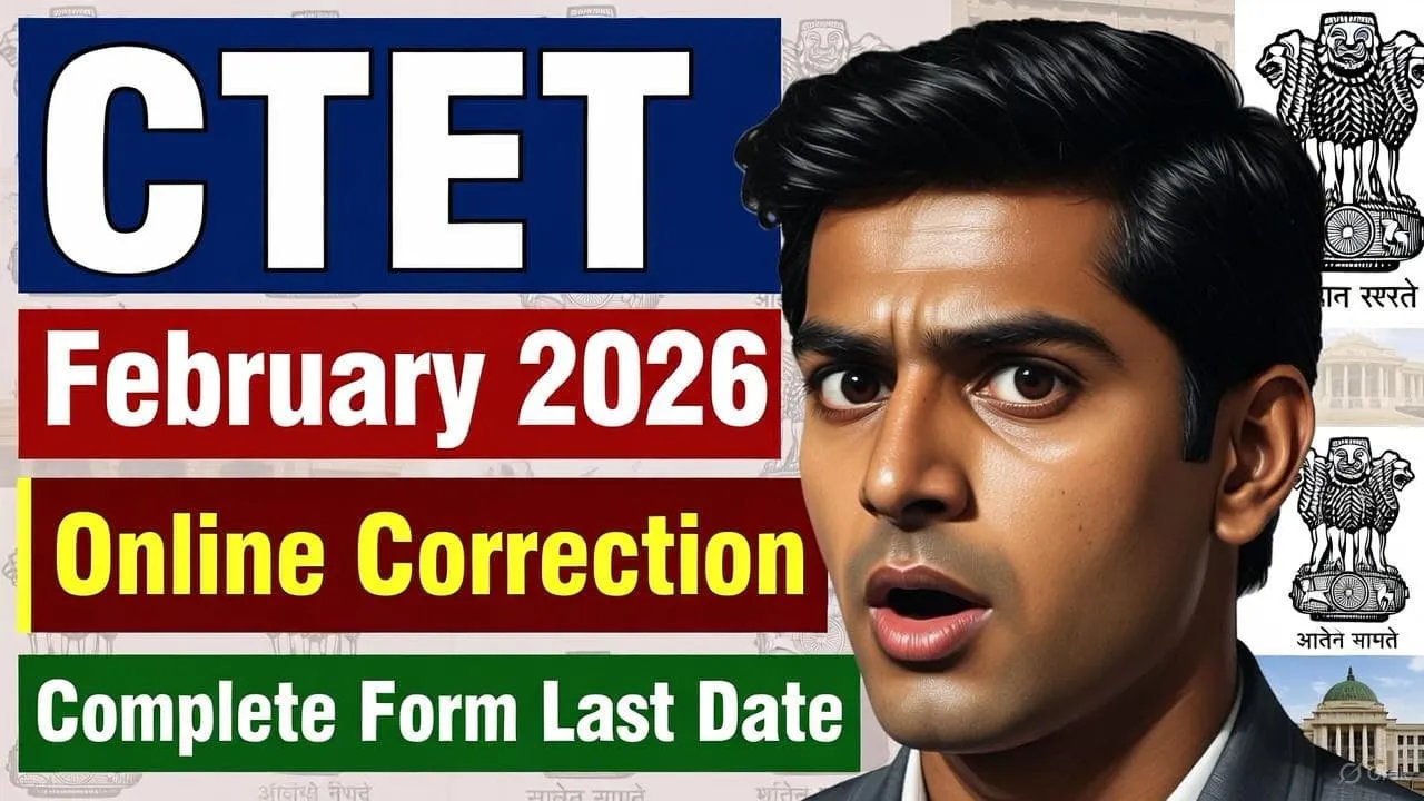 CTET February 2026 Online Correction and Complete Form Last Date