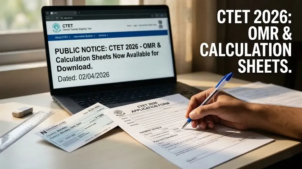 CTET February 2026: Applications Open for OMR Copies and Calculation Sheets