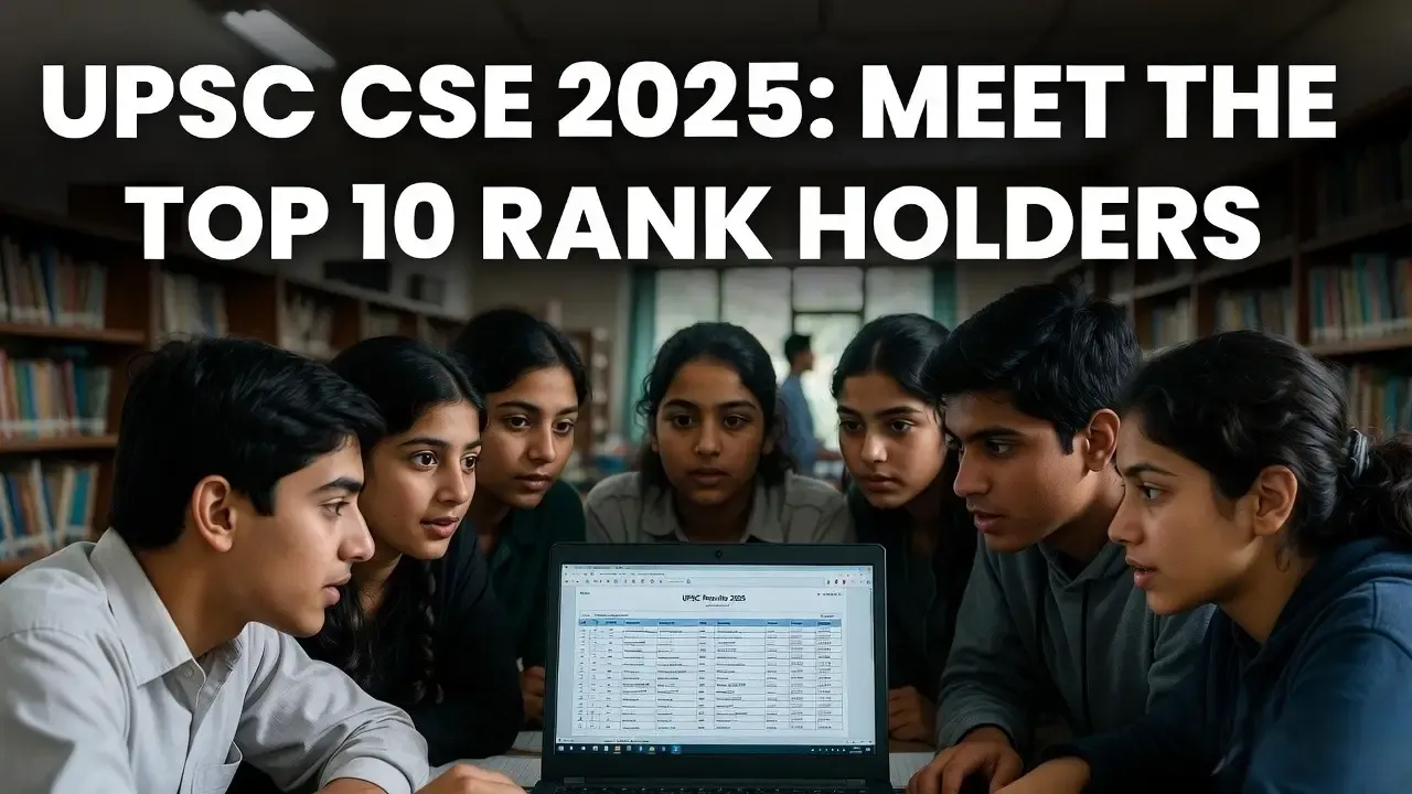 UPSC CSE 2025 Top 10 Rankers: Meet the Faces Shaping India's Future