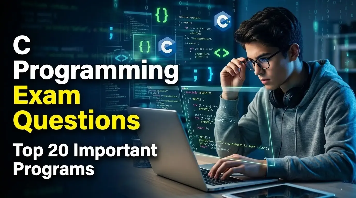 Top 20 Important C Programming Questions for University Exams (With Solutions)