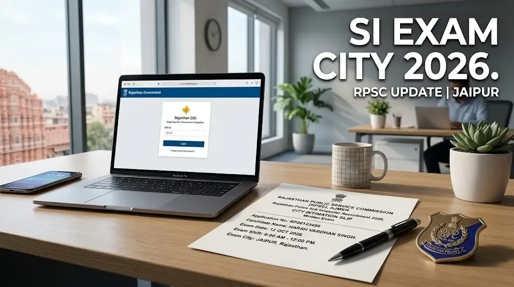 RPSC SI Exam City Details 2026: Check Your Exam District and Schedule Now