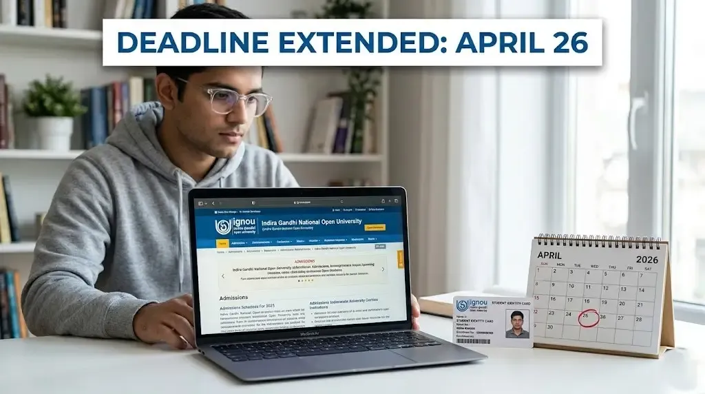 IGNOU June 2026 TEE: Deadline for Exam Form Submission Extended to April 26