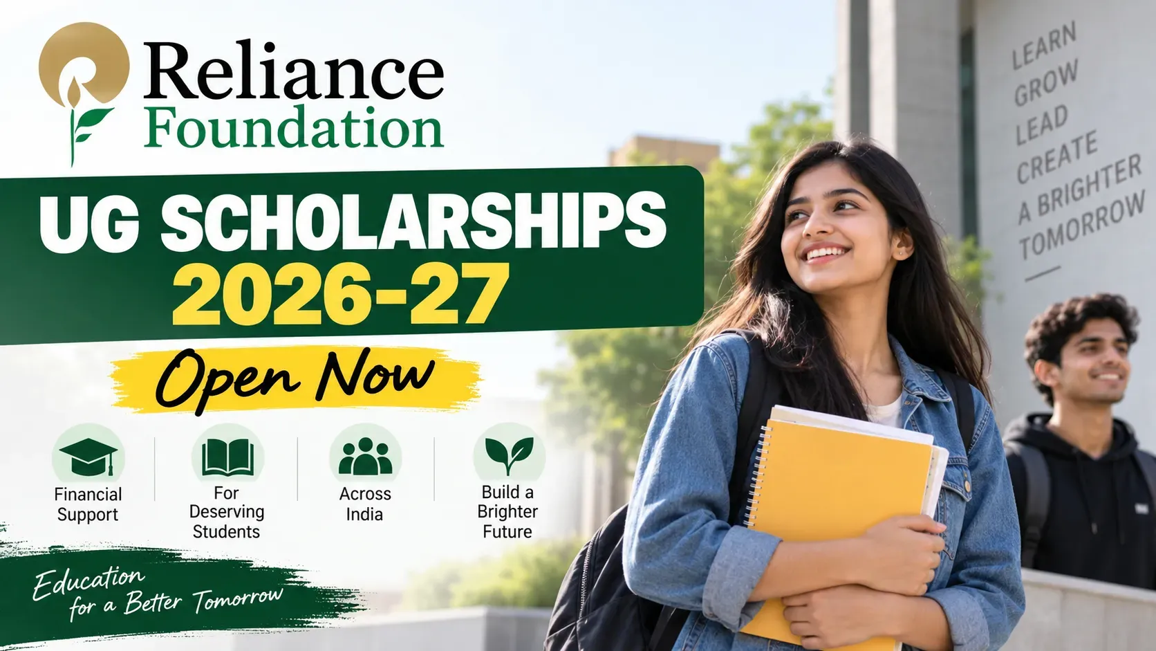 Reliance Foundation Opens Applications for 5,000 Undergraduate Scholarships