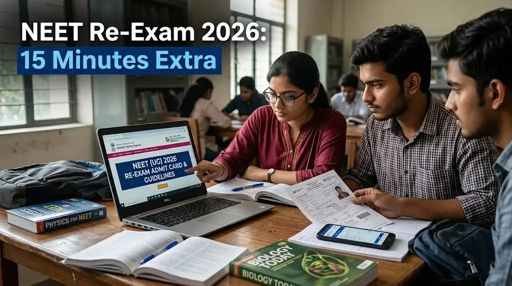 NTA Grants 15 Extra Minutes for NEET Re-Exam; Revised Admit Card and Exam Guidelines in Focus