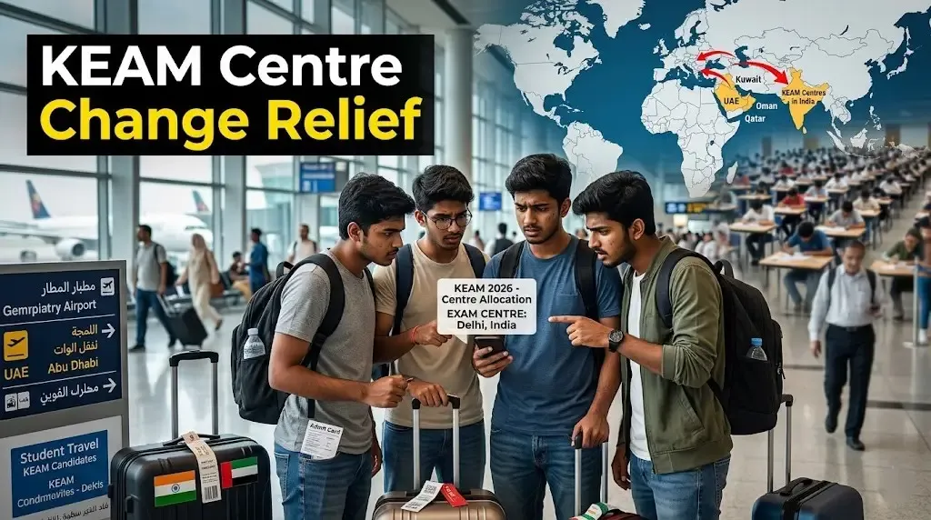 KEAM 2026: CEE Allows Exam Centre Change for Candidates in Gulf Countries