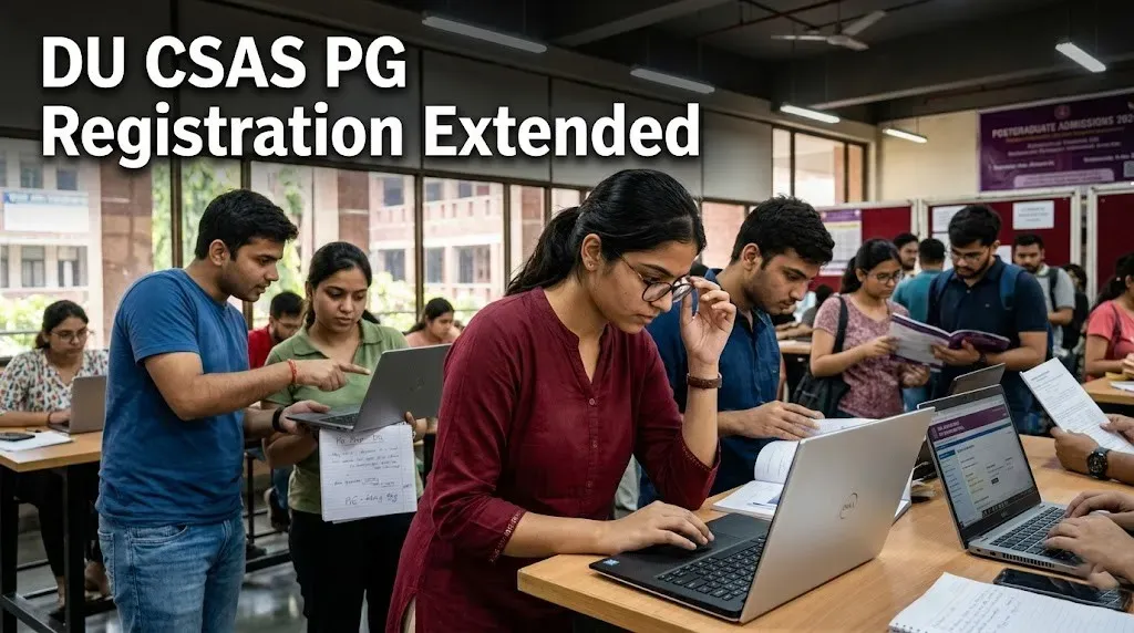 DU CSAS PG admission registration deadline extended to June 9