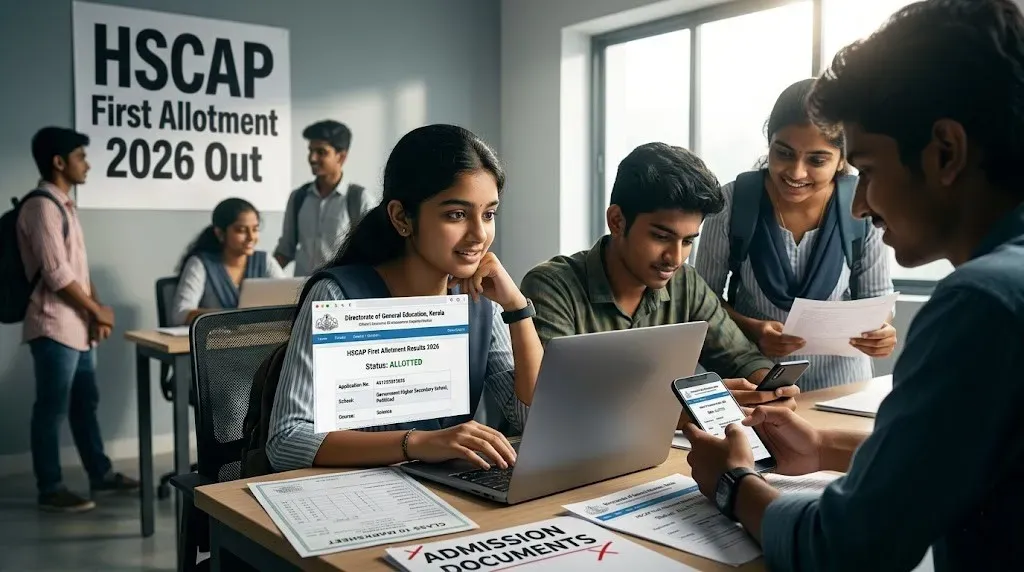Kerala HSCAP Plus One First Allotment Result 2026 Out: How to Check, Next Steps for Candidates