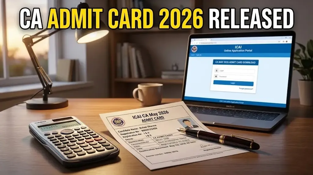 ICAI CA Admit Card 2026 Released: CA Final and Inter Hall Tickets Available for May Exams at icai.org