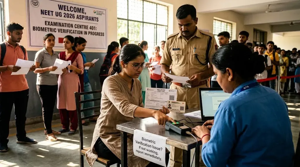 NEET UG 2026 Aadhaar verification issue: What candidates should do if biometric authentication fails