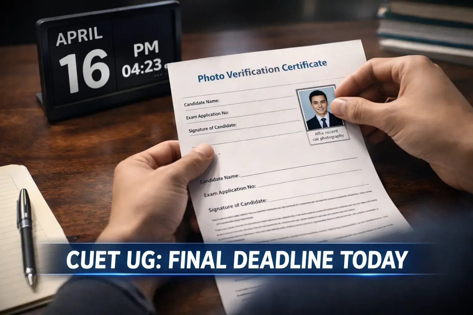 CUET UG 2026: Last Date Today to Submit Photo Verification Certificate at cuet.nta.nic.in