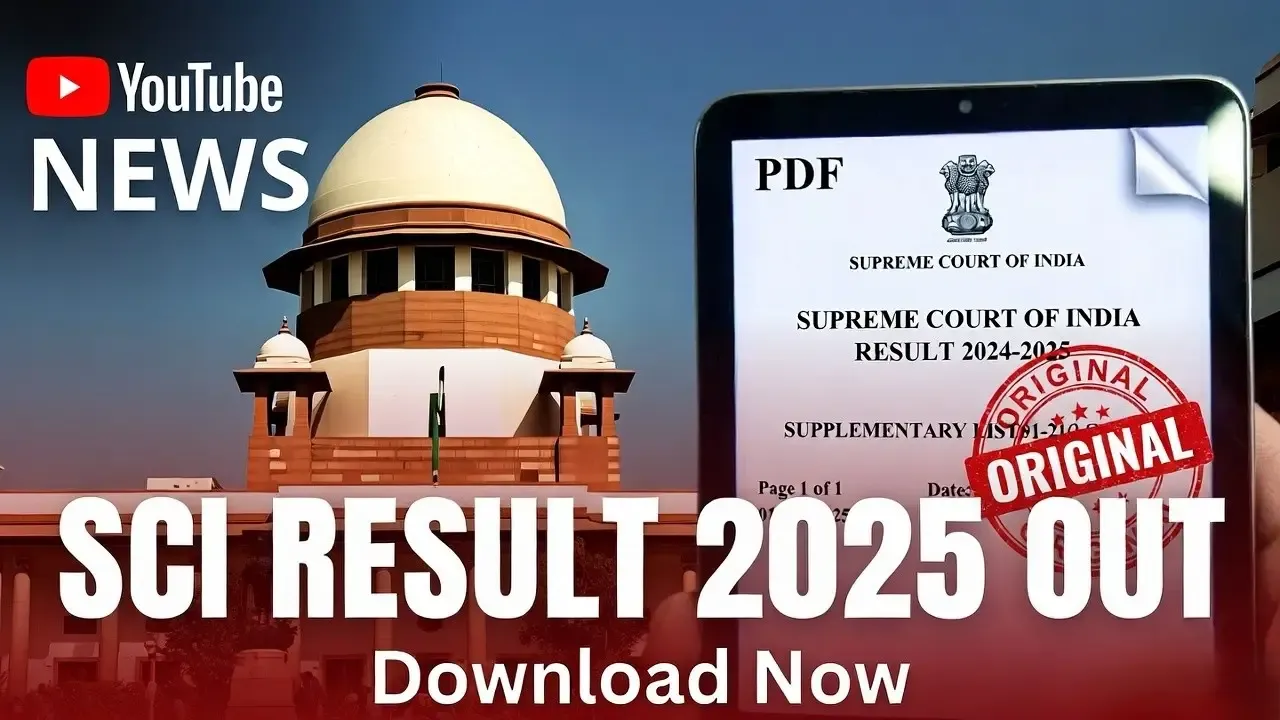 SCI Court Master 2025 Result Download Link