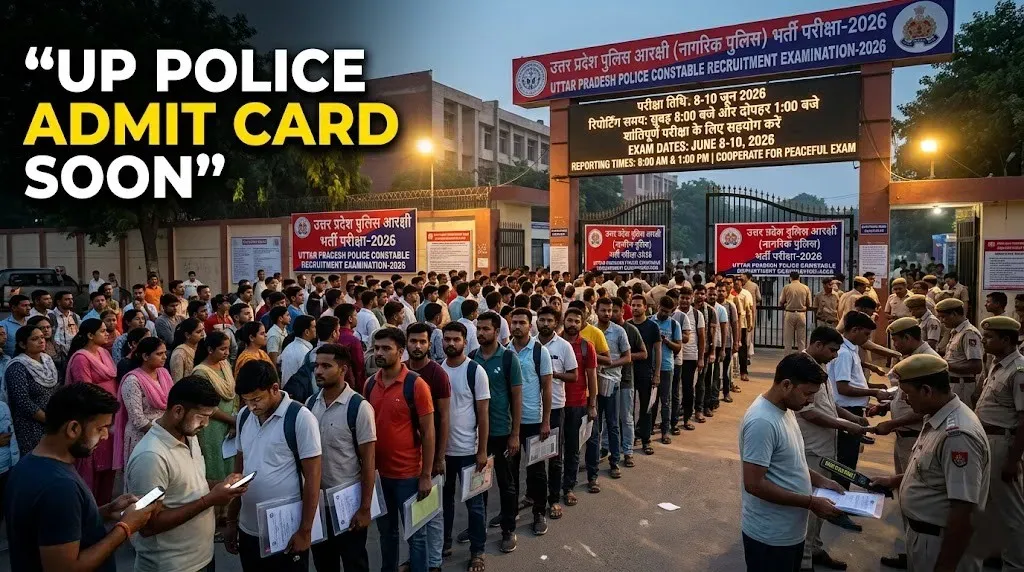 UP Police Constable Admit Card 2026 expected soon; candidates to appear for recruitment exam from June 8