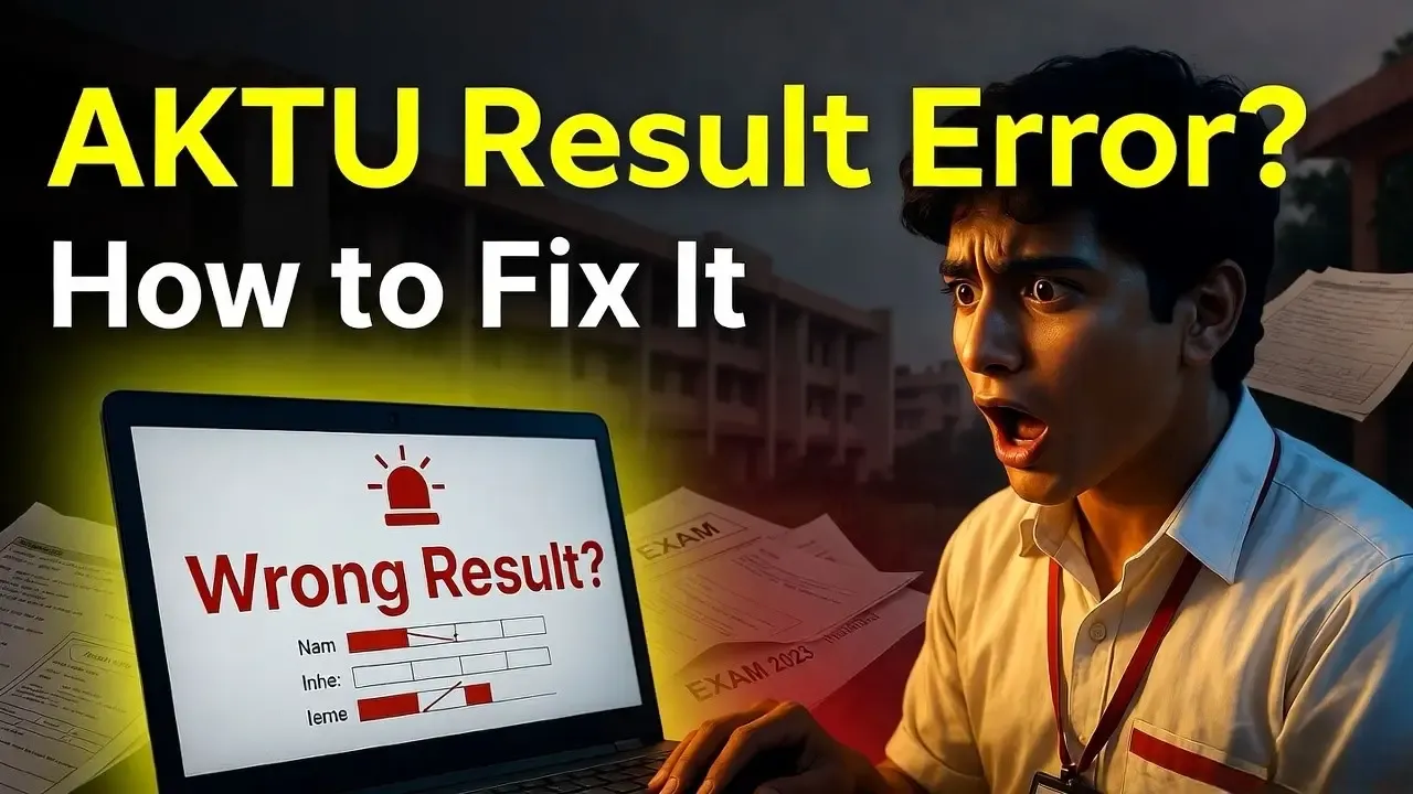 AKTU Result Correction Process 2026: Step-by-Step Guide to Fix Errors in Your University Result