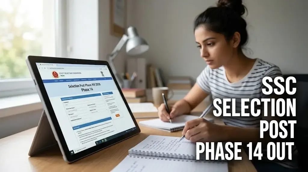 SSC Selection Post Phase XIV 2026 Notification Out: Apply Online for Various Level Posts