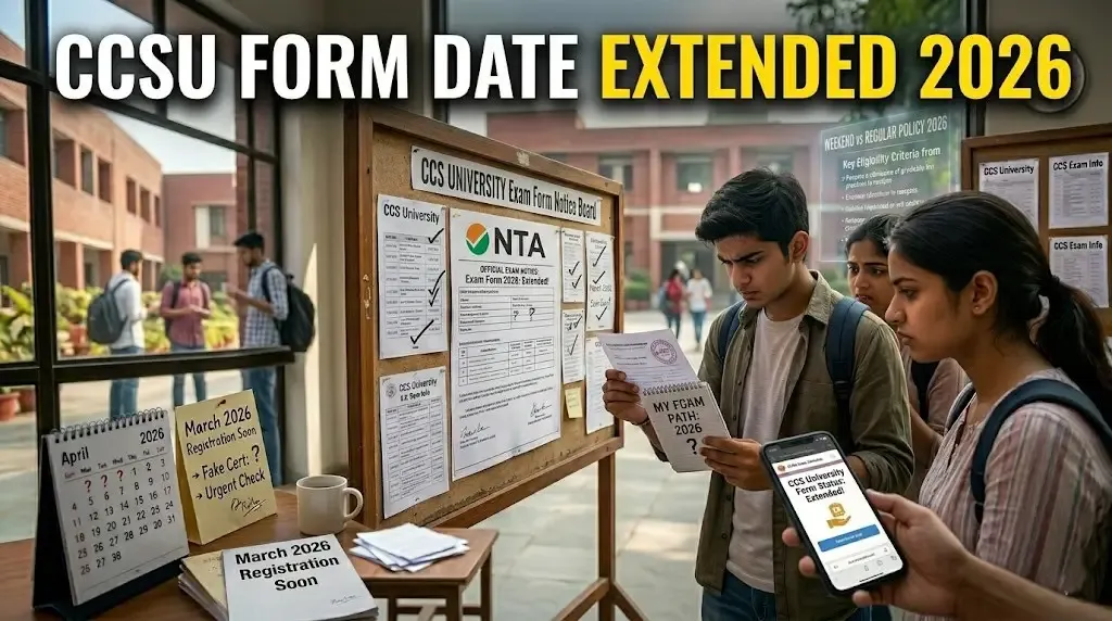 CCSU Date Extension 2026: Professional Courses Exam Form Last Date Extended – Check New Deadline