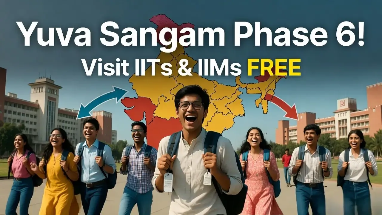 Yuva Sangam Phase 6 Registration Started: Students Can Visit IITs & IIMs – Check Eligibility and Apply Process