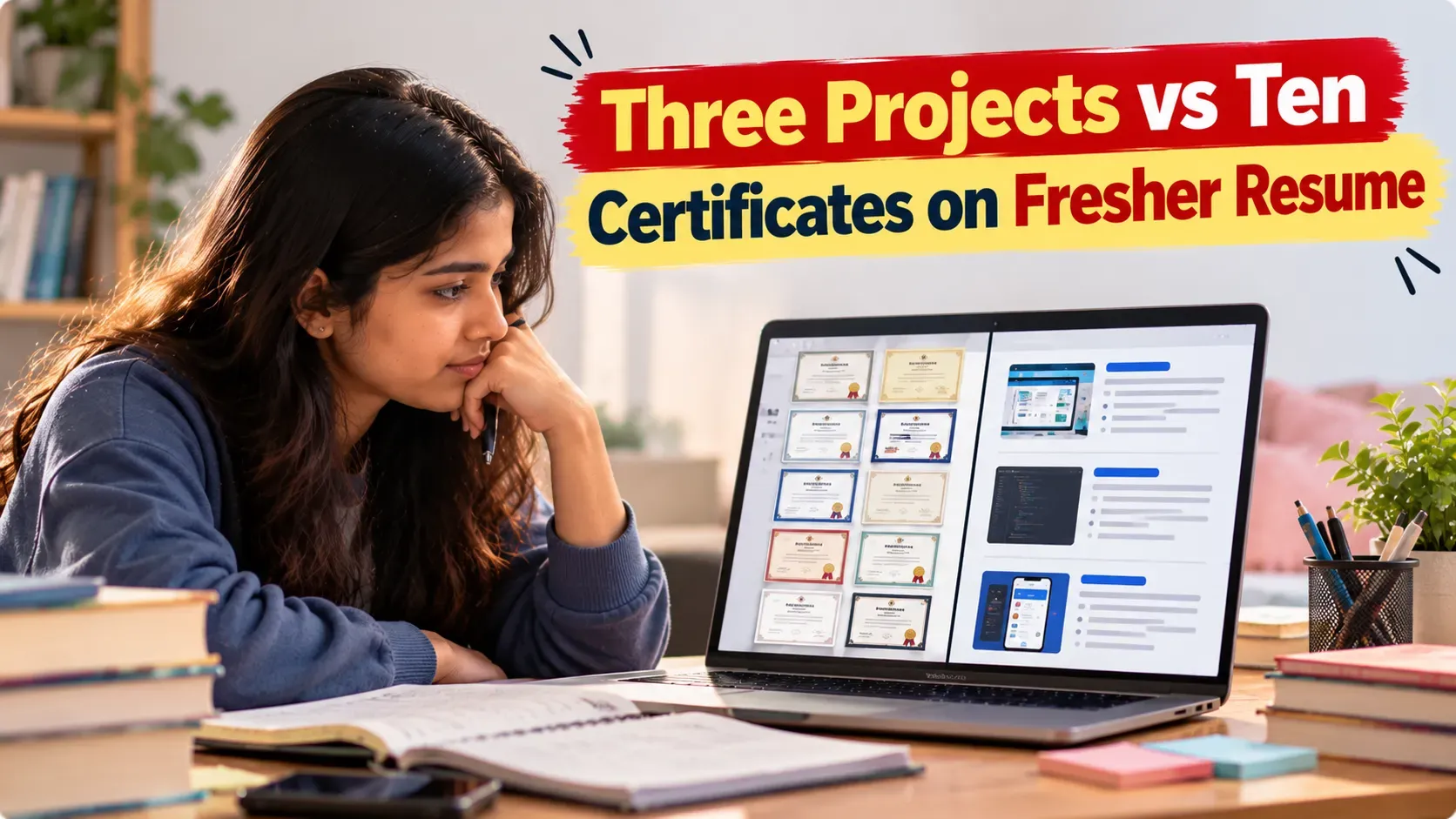 Can Three Small Projects Beat Ten Course Certificates on a Fresher's Resume?