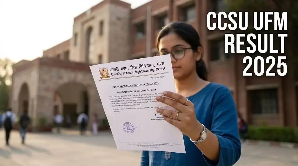 CCSU UFM Result 2025 Declared for B.A/B.Com/B.Sc (NEP) Back Paper Exams