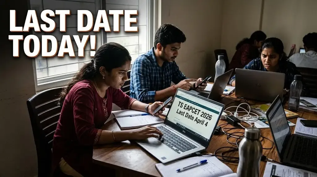 TS EAPCET 2026 Application Deadline Today: Telangana CET Registration Ends April 4