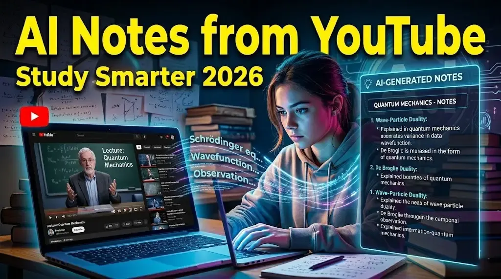 How Students Use AI to Make Notes from YouTube Lectures (2026 Guide)