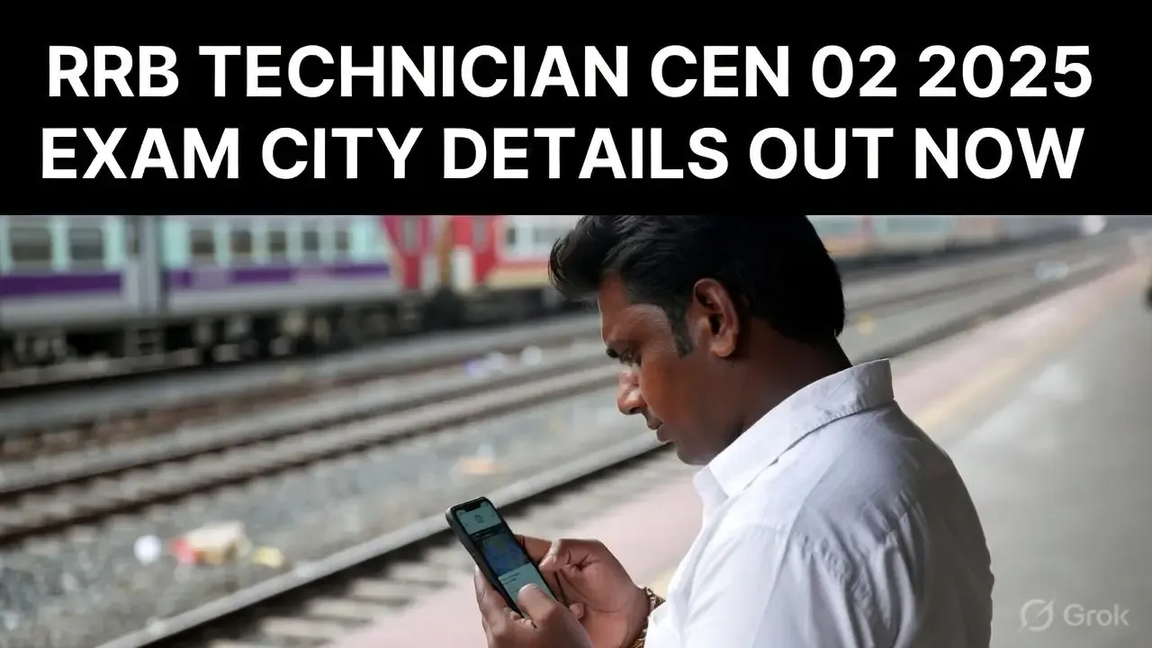 RRB Technician CEN 02/2025 Exam City Details Released Phased Download Schedule for March Exams