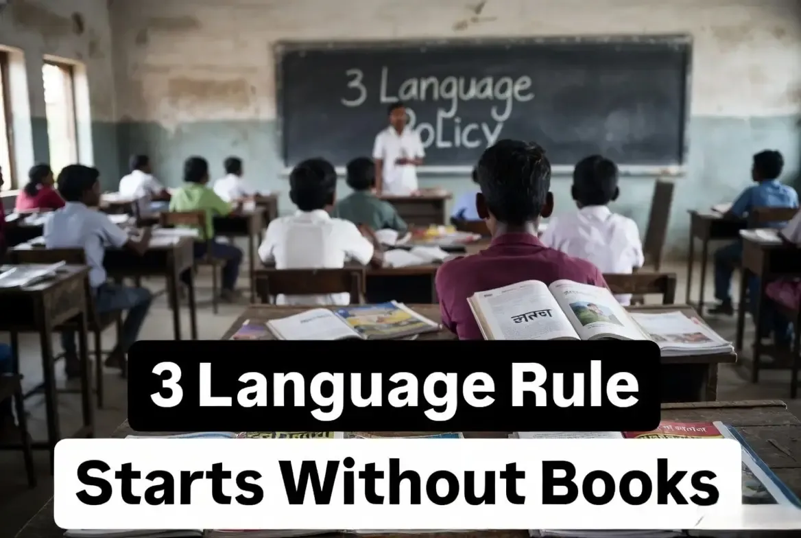 Three-Language Policy for Class 6 Starts This Session: Schools Told to Implement in 7 Days, But Books Still Missing