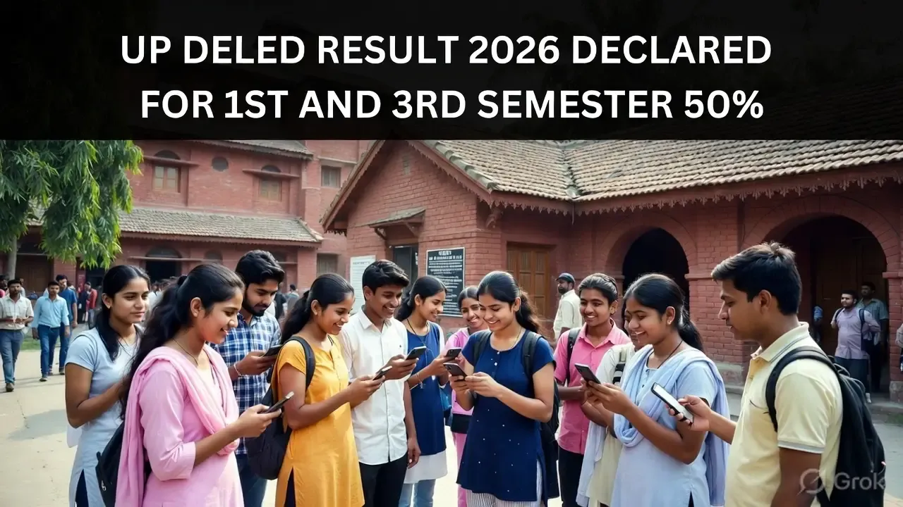 UP DELEd Result 2026 Out PNP Prayagraj Releases 1st and 3rd Semester BTC Results for 2018 2021 2023 Batches
