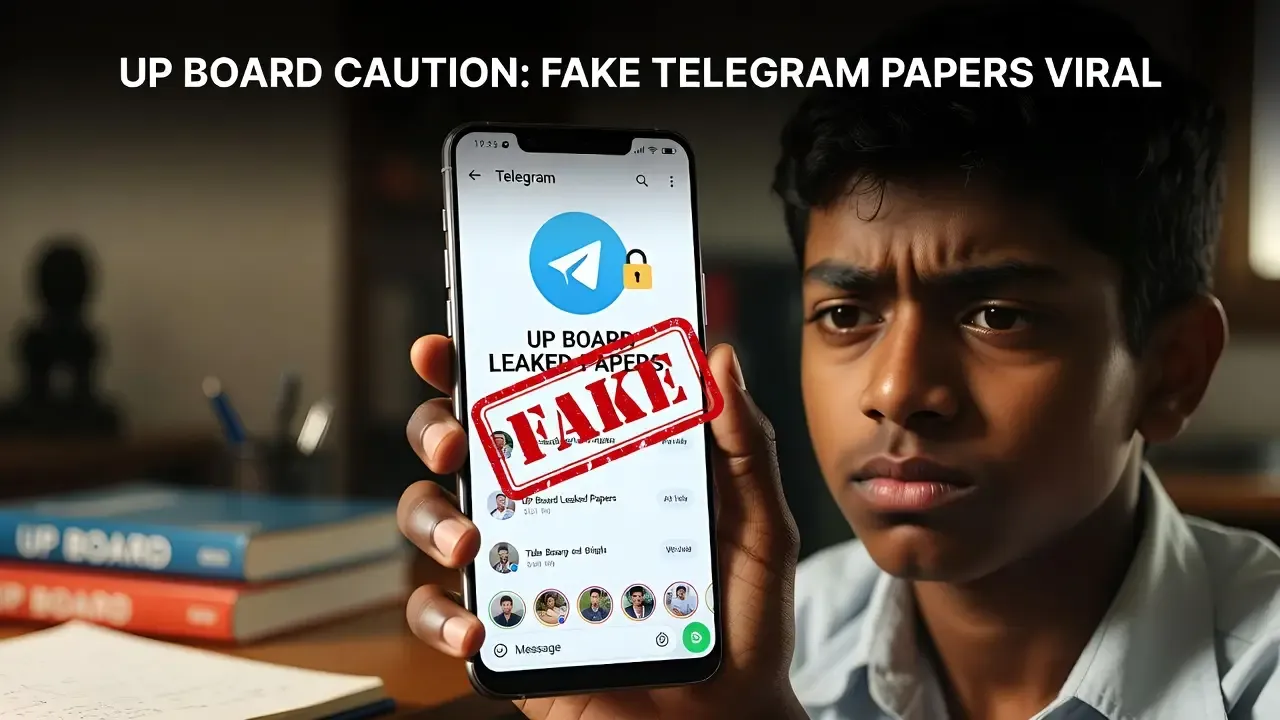 UP Board Exam 2026: Warning Against Fake Question Papers and "Paper Code" Scams on Telegram