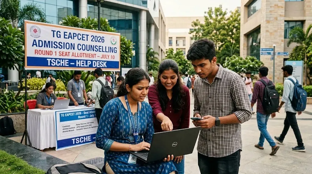 TG EAPCET 2026 Round 1 seat allotment result to be released on July 10