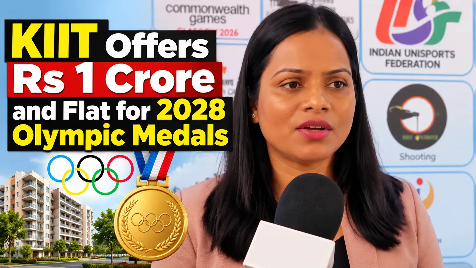 KIIT Students Can Win Rs 1 Crore and a Flat for Olympic Medals in 2028