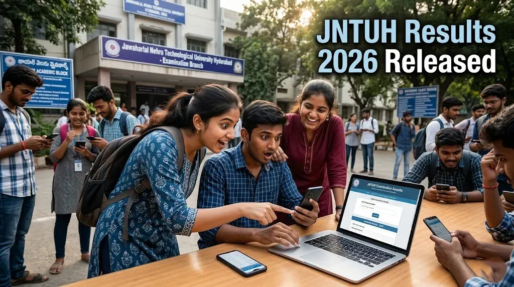 JNTUH releases Odd and Even Semester Results 2026; direct result link and scorecard download steps available online