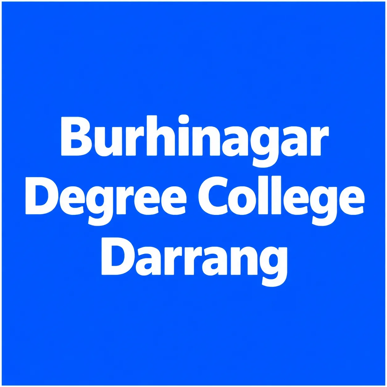 Burhinagar Degree College logo