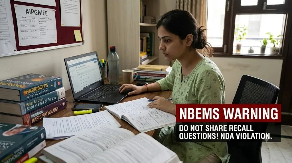 NEET PG 2026: NBEMS Warns Students Against Sharing Memory-Based Questions