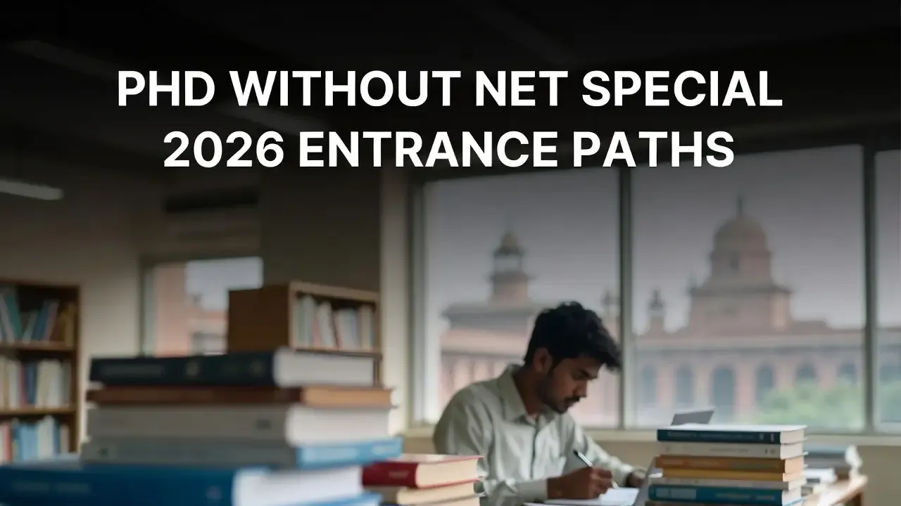 PhD Admission 2026 Without NET: Guide to Central Universities with Research Entrance Paths