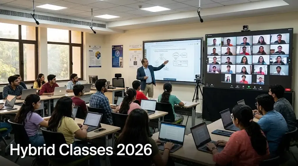 Universities Planning Hybrid Classes with Online and Offline Attendance