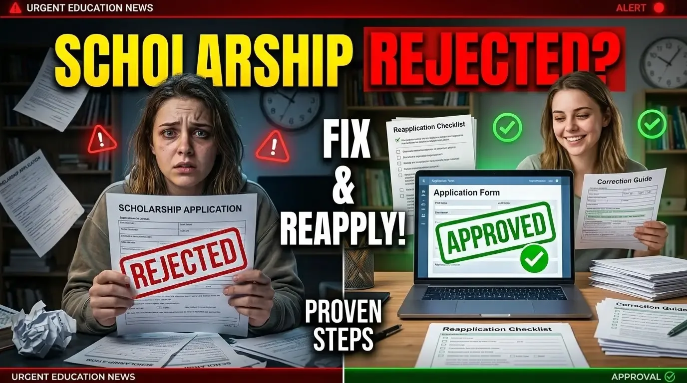 Scholarship Rejected? How to Fix and Reapply in 2026