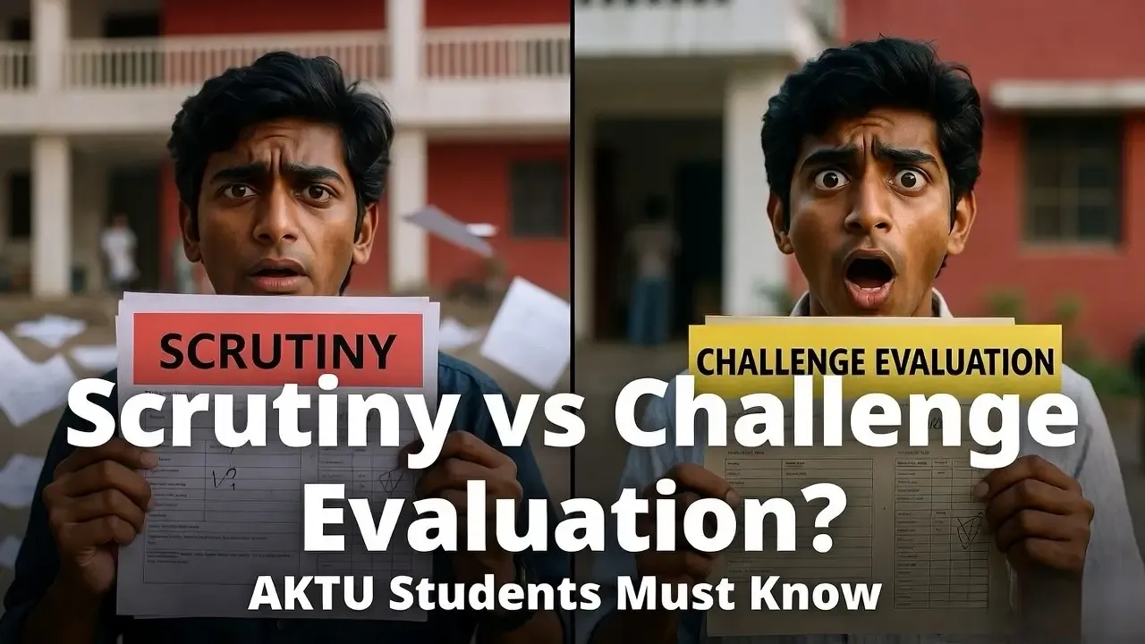 AKTU Scrutiny vs Challenge Evaluation: Key Differences, Fees, and Which Option Is Better for Students