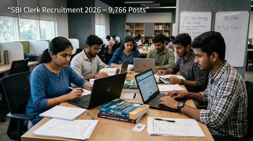 SBI Clerk Recruitment 2026 application begins for 9,766 posts: Check detailed schedule