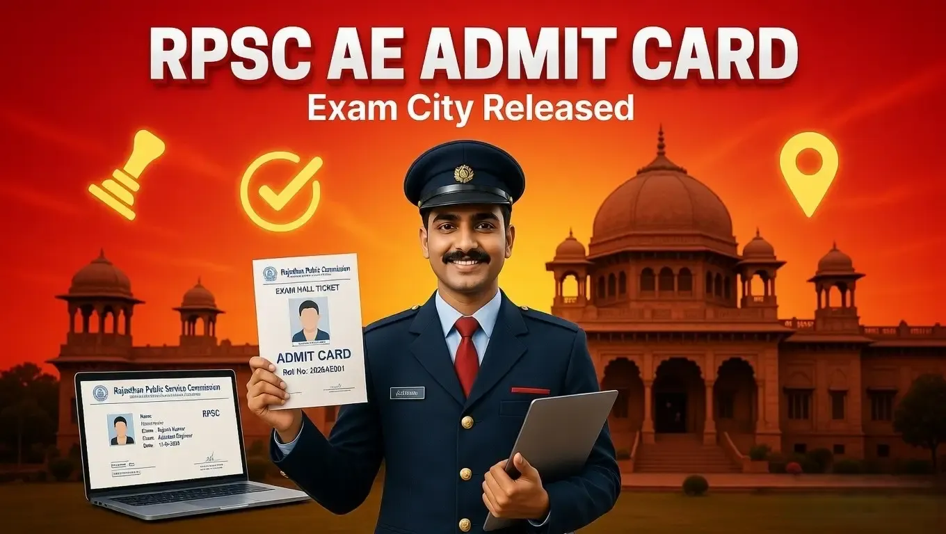 RPSC Assistant Engineer AE 2024 Main Exam City & Admit Card Released