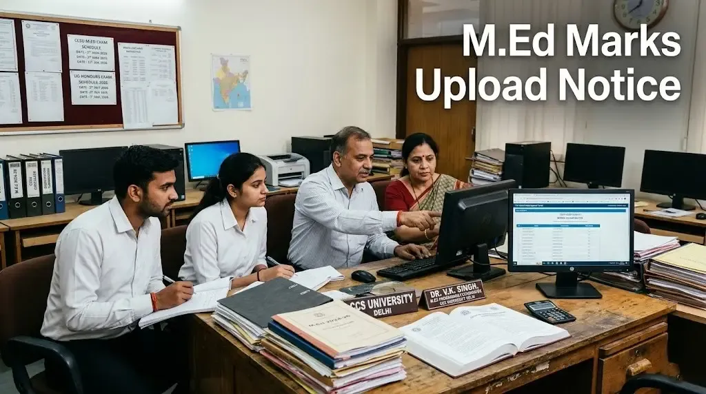 CCSU M.Ed Session 2024-26 Dissertation, Viva and Internal Exam Marks Upload Notice Released