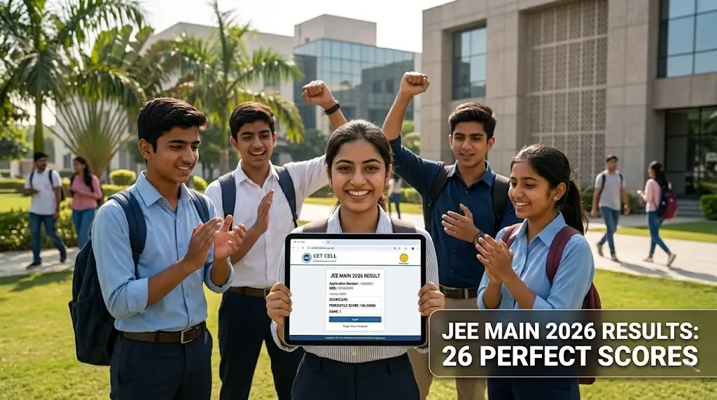 JEE Main 2026 Session 2 Results Out: 26 Toppers at 100 Percentile