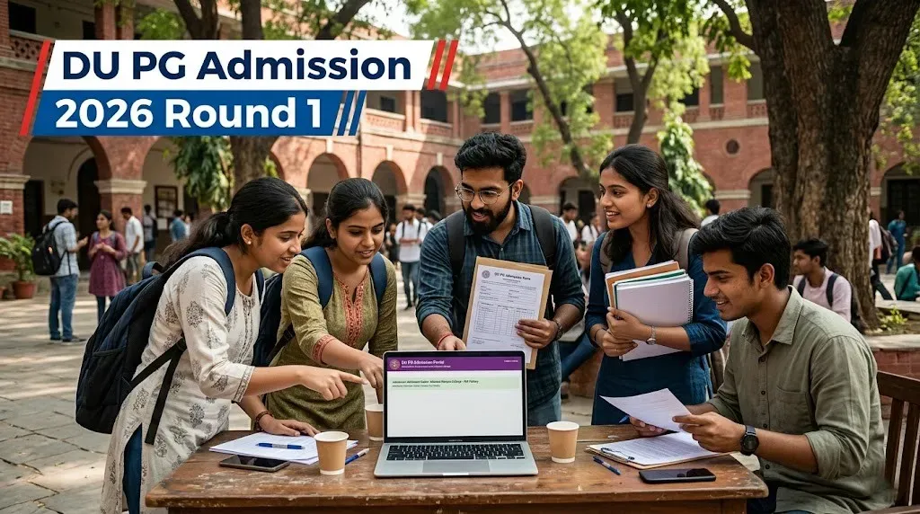 DU PG Admission 2026 Round 1 allotment announced: 11,548 seats allocated across 74 postgraduate programmes