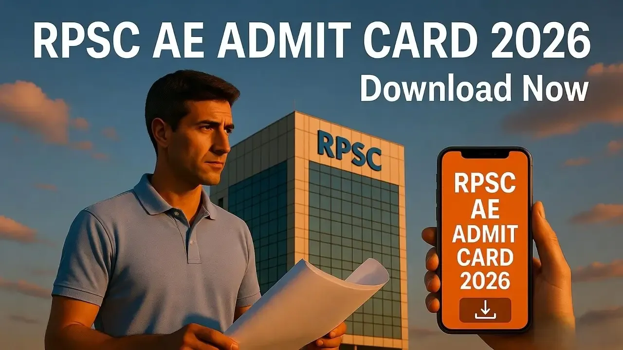 RPSC Assistant Engineer AE 2024 Mains Admit Card Download (Civil / Electrical / Mechanical)