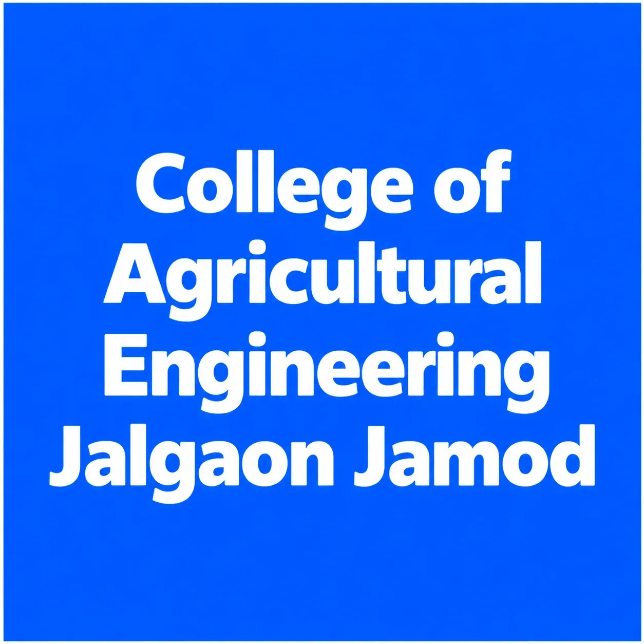College of Agricultural Engineering Jalgaon Jamod logo