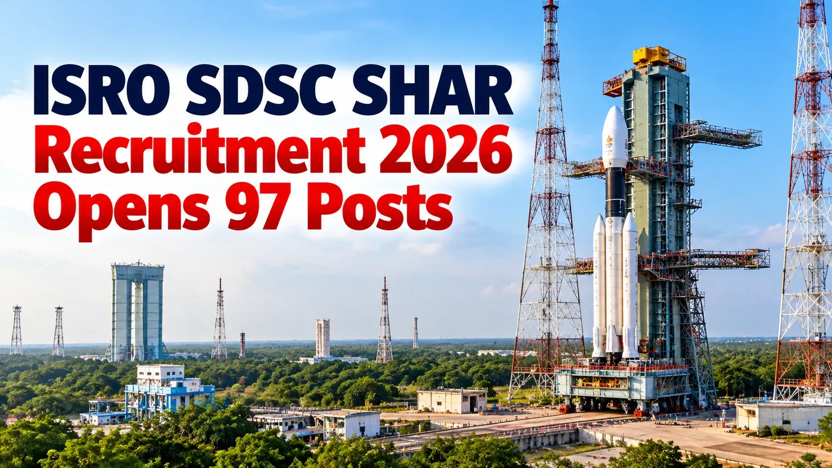 Fresh Opportunities at India’s Spaceport: ISRO Invites Applications for 97 Posts at SDSC SHAR  